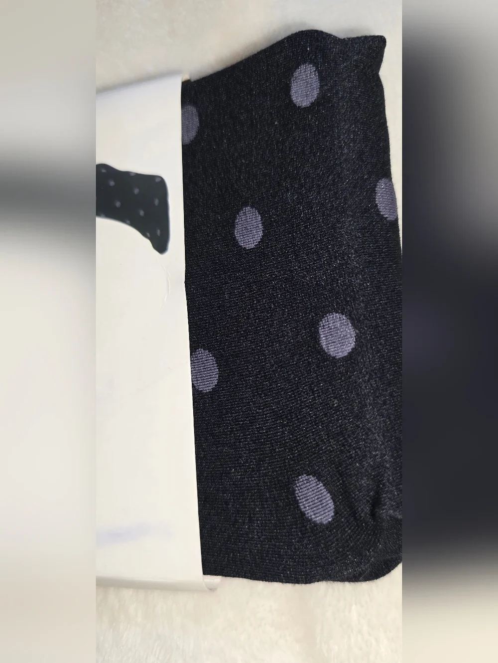 Black And Silver Polka Dot Tights Medium Tall Xhiliration Patterned